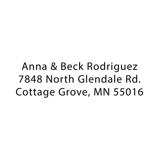 Personalized Return Address Stamp - Self-Inking - Modern & Minimal (Anna & Beck Design)