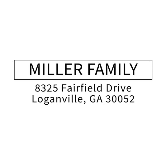 Personalized Return Address Stamp - Self-Inking - Modern & Minimal (Miller Family Design)