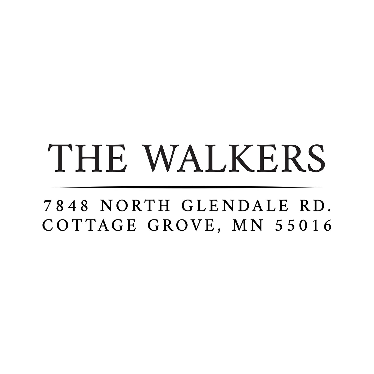 Personalized Return Address Stamp - Self-Inking - Modern & Minimal (The Walkers Design)