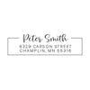 Script Border Return Address Stamp - Self-Inking - Handwritten & Script (Peter Smith Design)