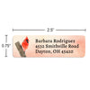 Snowy Red Cardinal Return Address Labels