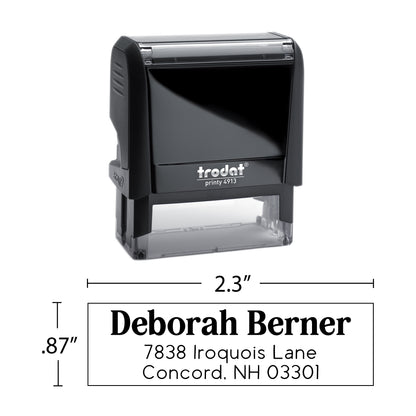 Personalized Return Address Stamp - Self-Inking - Modern & Minimal (Deborah Berner Design)