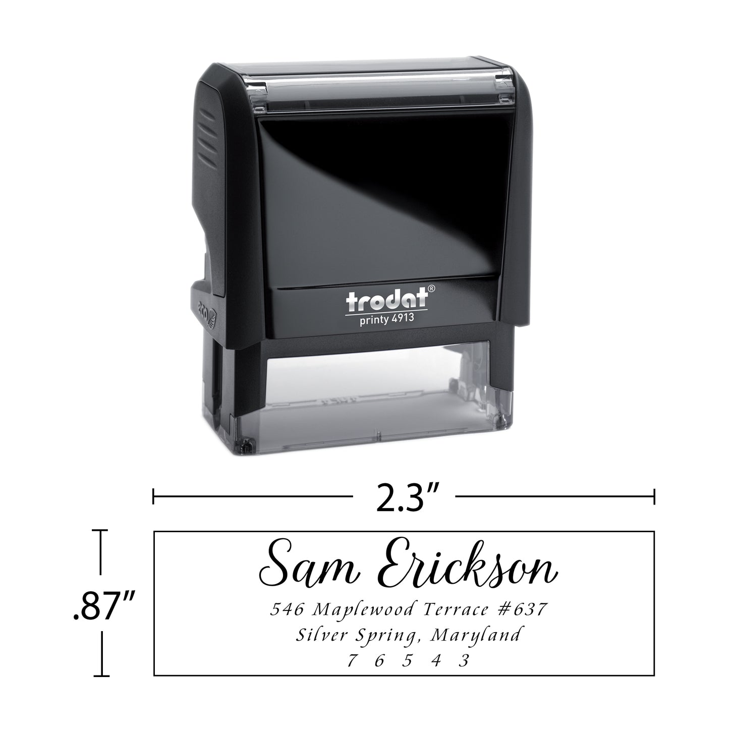 Personalized Return Address Stamp - Self-Inking or Wooden - Handwritten & Script (Sam Erickson Design)