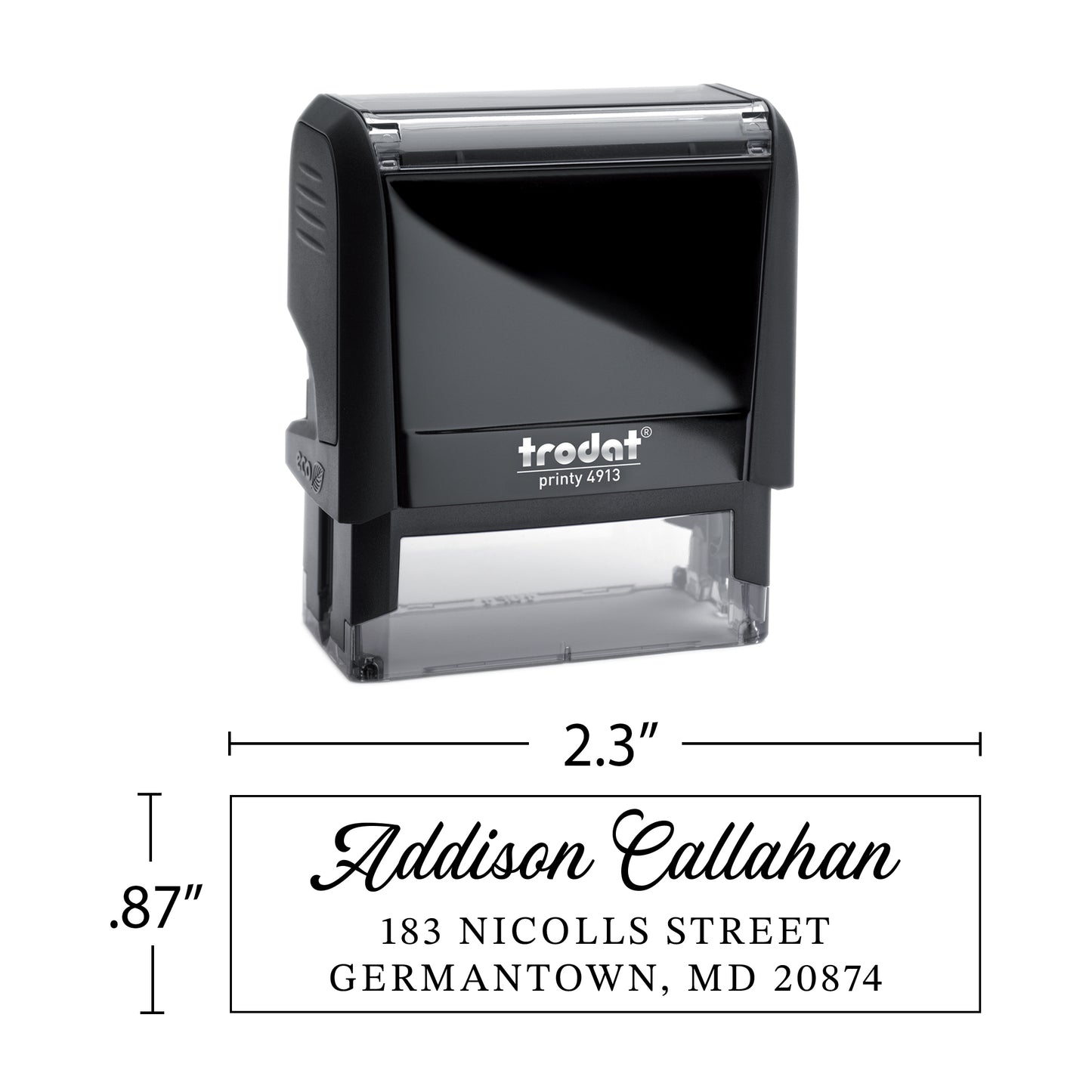 Personalized Return Address Stamp - Self-Inking or Wooden - Handwritten & Script (Addison Callahan Design)