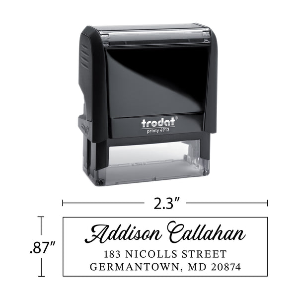 Script Return Address Stamp - Self-Inking - Handwritten & Script (Addison Callahan Design)