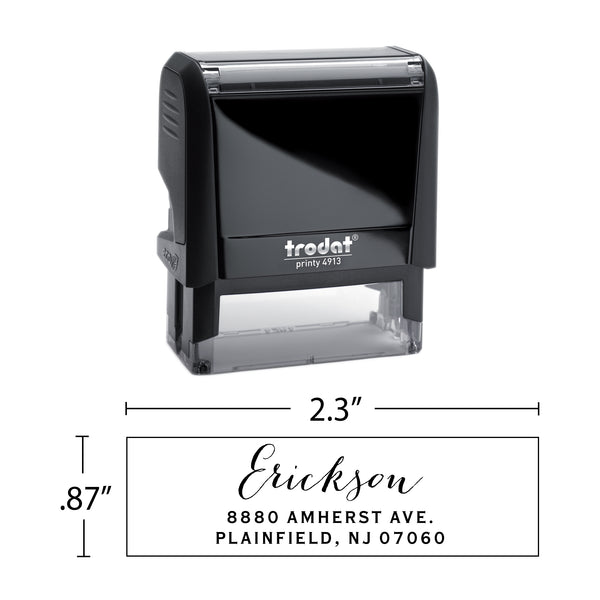 Script Return Address Stamp - Self-Inking - Handwritten & Script (Erickson Design)