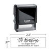 Script Return Address Stamp - Self-Inking - Handwritten & Script (The Armstrongs Design)