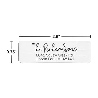 Modern Cursive Return Address Labels (156 Labels)