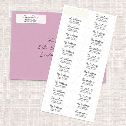 Modern Script Return Address Labels (156 Labels)