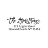 Script Return Address Stamp - Self-Inking - Handwritten & Script (The Armstrongs Design)