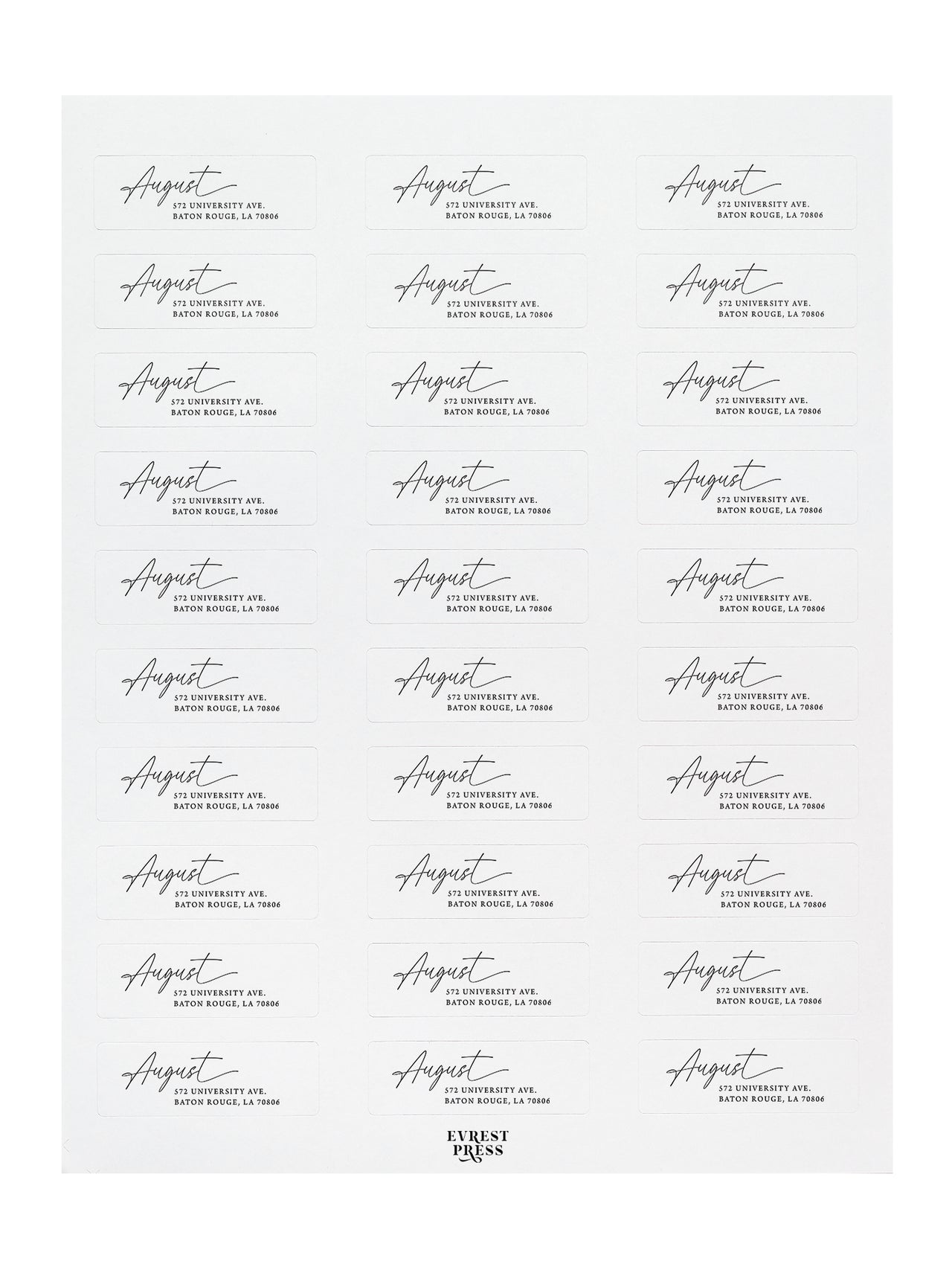 cursive-tail-return-address-label-sheet