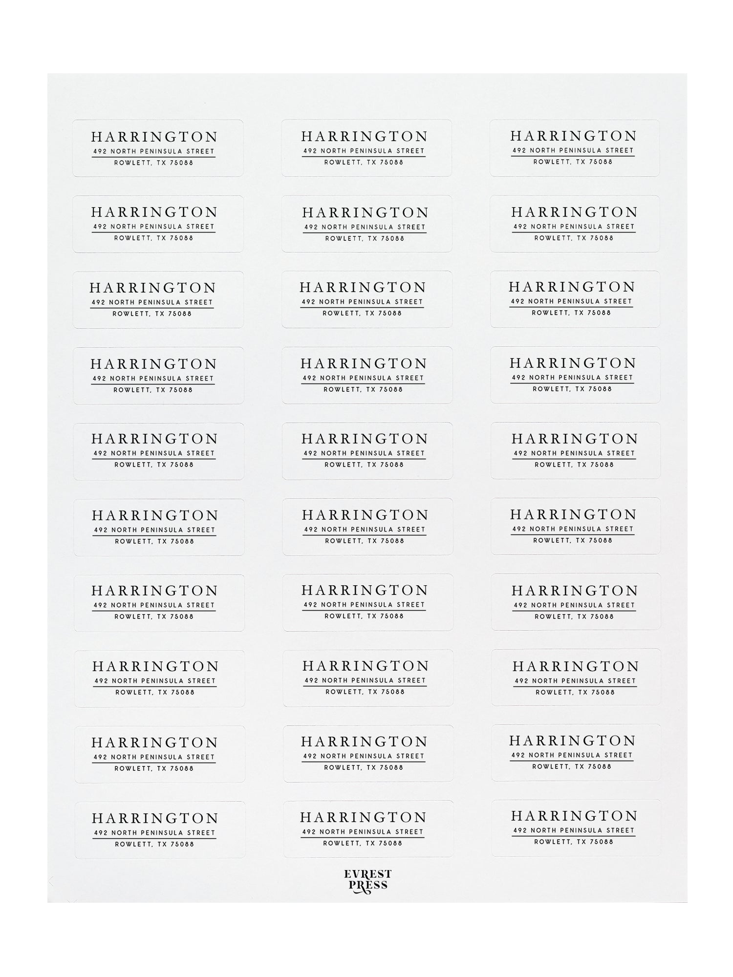 serif-stacked-return-address-label-design-sheet