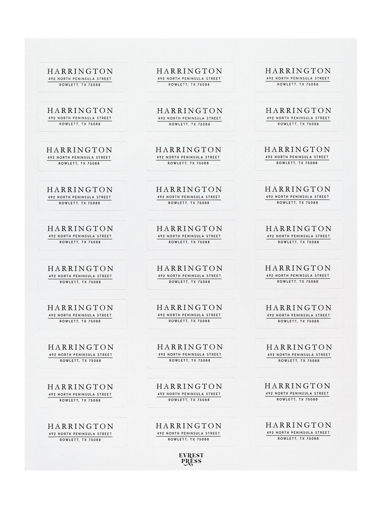 serif-stacked-return-address-label-design-sheet