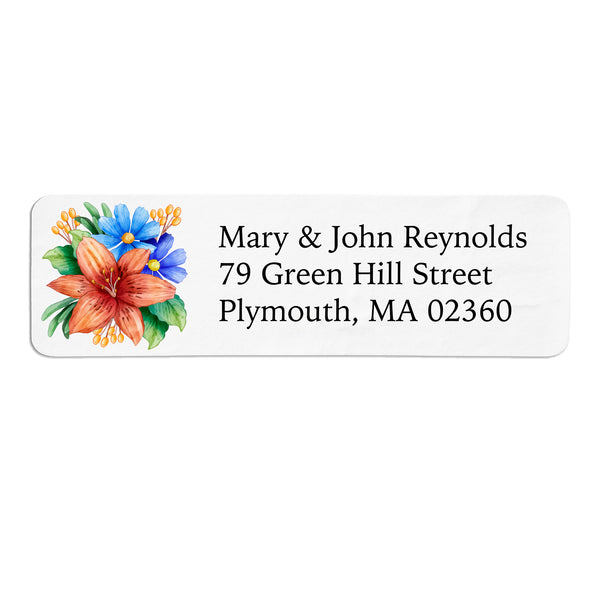 Tropical Lily Return Address Label