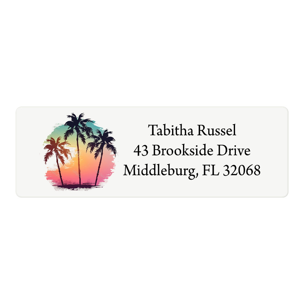 palm-tree-sunset-return-address-label