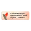 Snowy Red Cardinal Return Address Labels