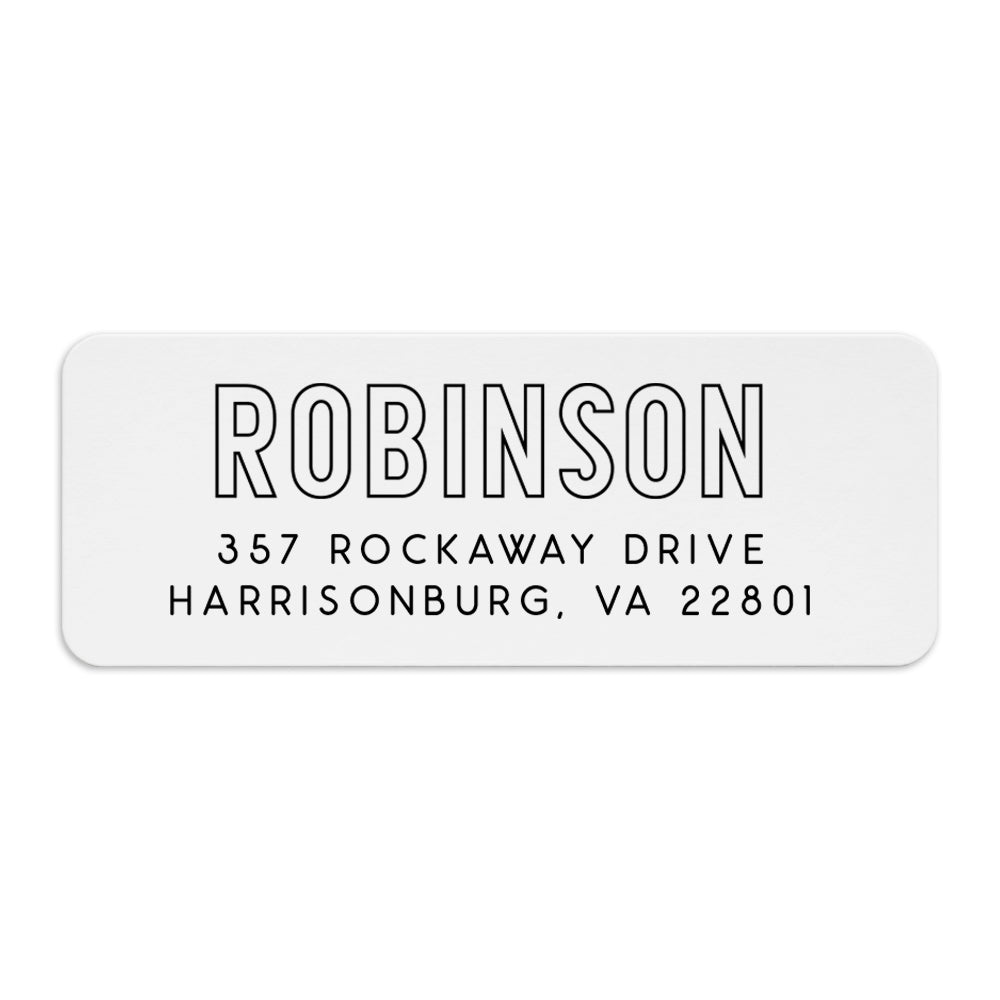Block Return Address Label - ROBINSON