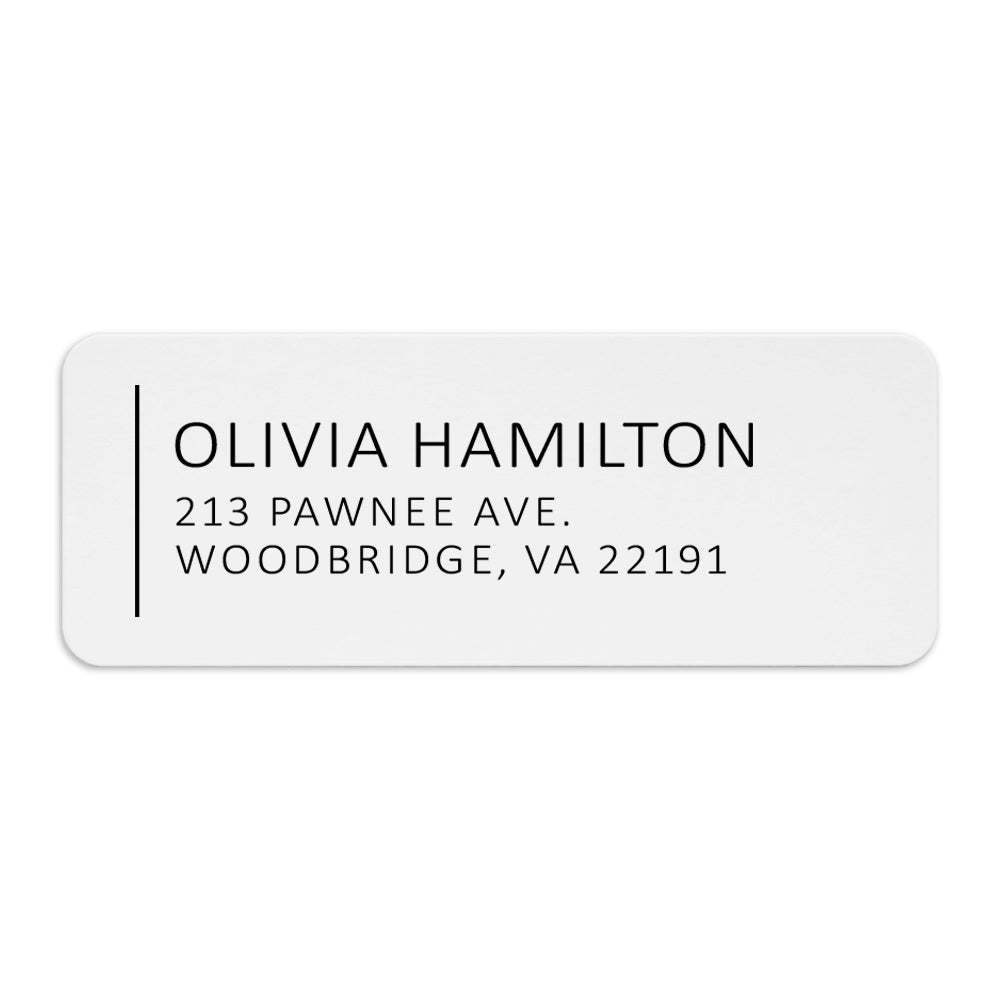 Basic Lined Return Address Label - Olivia Hamilton