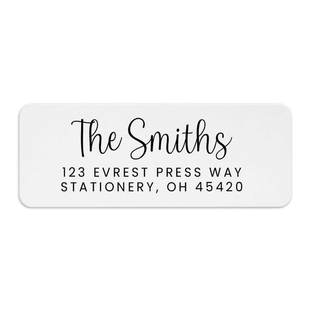 Cursive Return Address Label - The Smiths