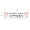 Pink Floral Return Address Label